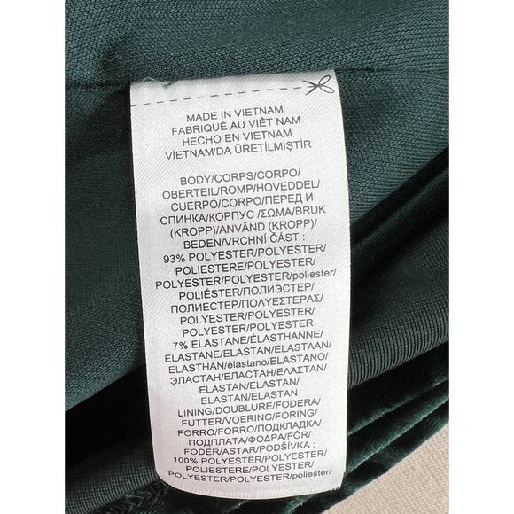 LAUREN RALPH LAUREN Green Crushed Velvet Dress Goth Whimsigoth Elegant Wedding 8 - Picture 10 of 11